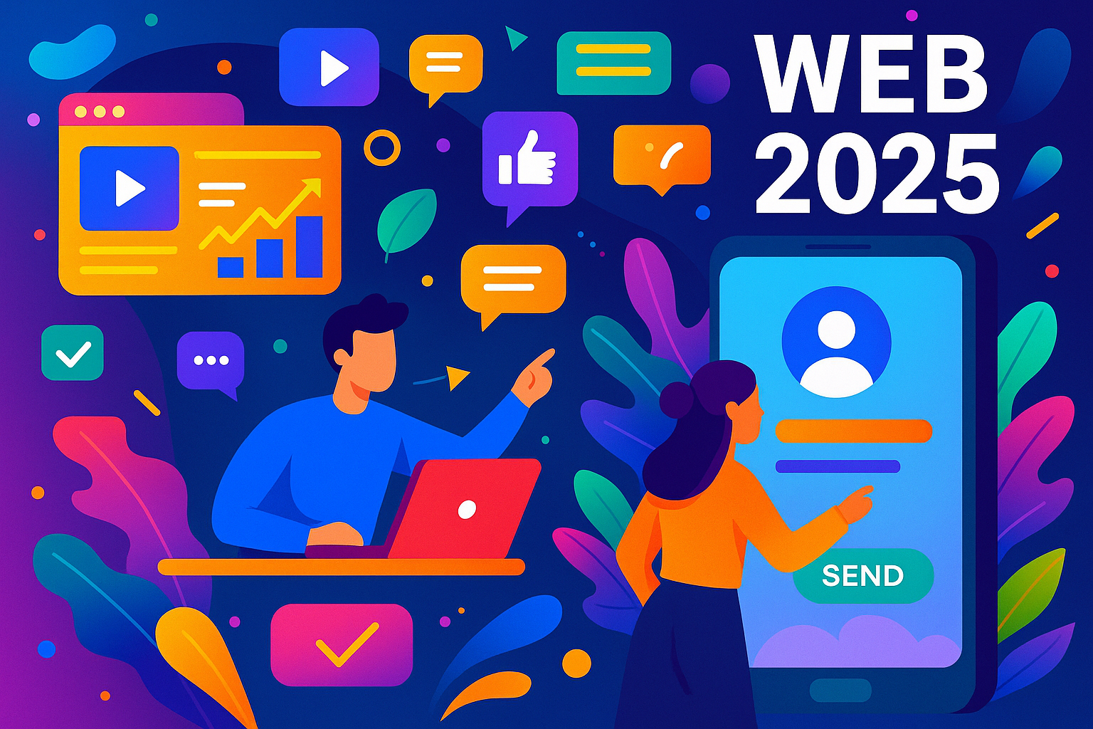 Illustration des tendances web 2025 pour révolutionner votre site internet